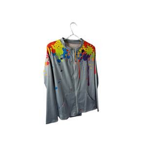 Women's Unbranded Fashion Light Weight Paint Splatter Design  Jacket & Pants Set